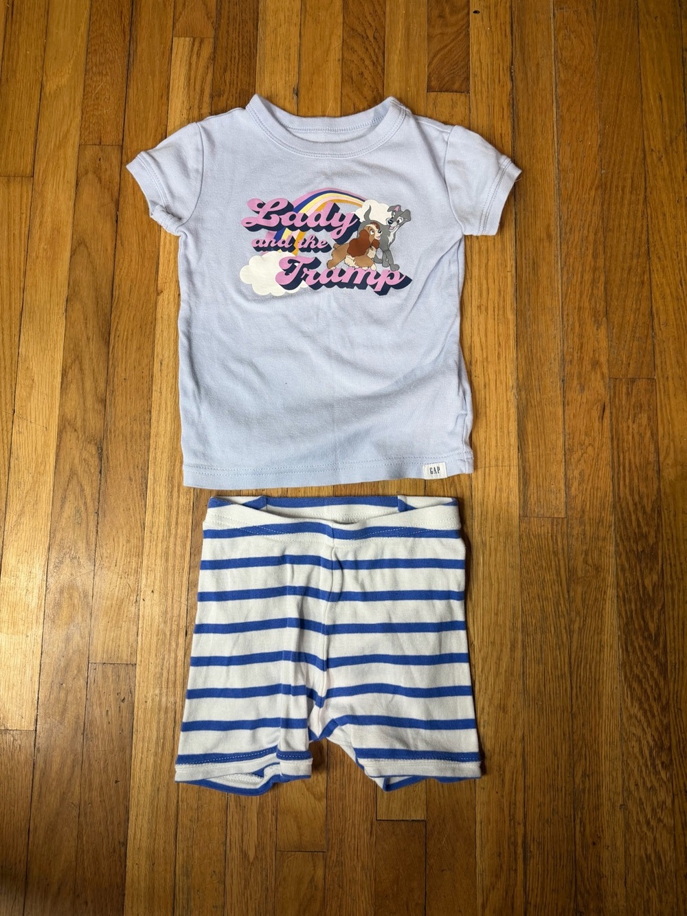 Baby Gap 2 years Lady & The Tramp Short Pajama Set